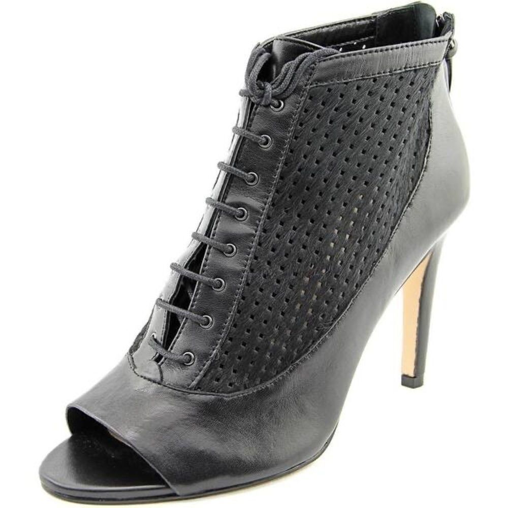 French Connection Quinnie Peep-Toe Leather booties A4